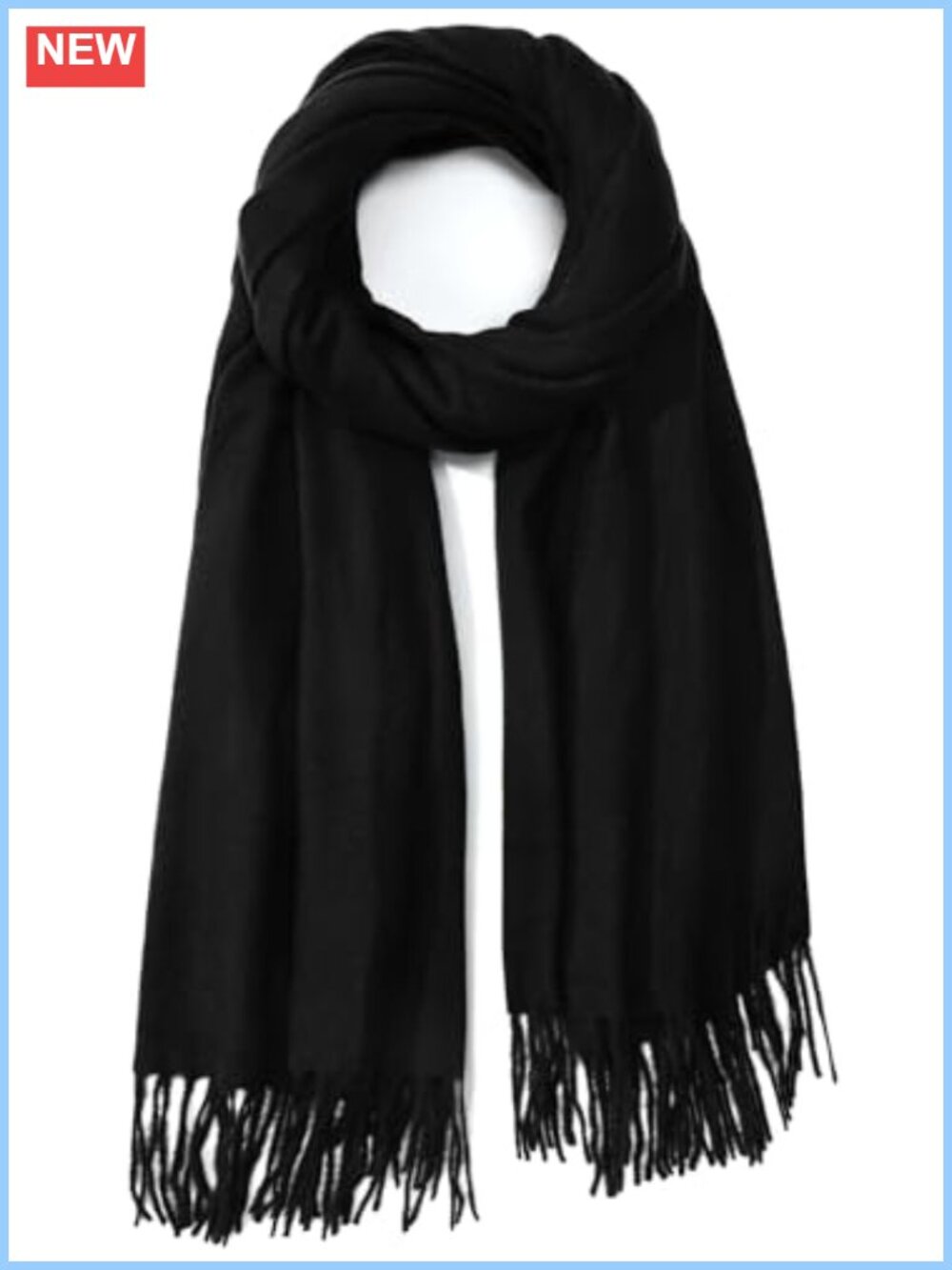 Women's Soft Acrylic Tassel Pashmina Shawl Scarf Winter Wrap